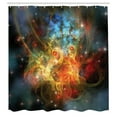 thumbnail image 3 of Ambesonne Nebula Shower Curtain, Outer Space Universe, 69"Wx84"L, Navy Orange Teal, 3 of 5