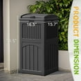 thumbnail image 4 of Devoko 2 PCS All-Weather use Trashbin with Lid, Patio Resin Hideaway Trash Can with Waterproof for Backyard, 4 of 7