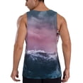 thumbnail image 3 of Gaeub Boat Lighthouse Storm Waves Men's Athletic Tank Top, Workout Sleeveless Shirts, Running Tank Tops for Gym, Running, Training -, 3 of 9