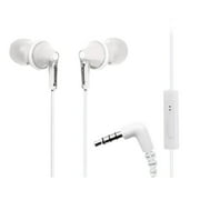 Panasonic ErgoFit Earbud Headphones with Microphone and Neodymium Drivers, RP-TCM125 (White), RP-TCM125-W