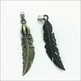thumbnail image 2 of U8MO Men's Fashion Charms Pendants for Jewelry Making DIY Necklace 1pc-16# Bronze feathers, 2 of 2