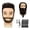 Black B, variant on LAJOLLIA Barber Mannequin Head, 8" Male Mannequin Head 100% Real Human Hair With Beard, Professional Training Doll Manikin Head for Practicing Hair Cutting and Styling, Black