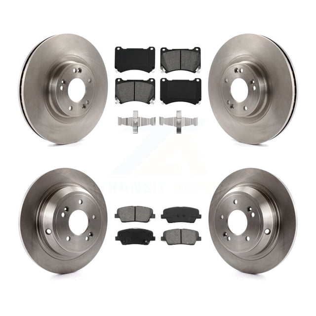 Transit Auto Front Rear Disc Brake Rotors and Semi-Metallic Pads Kit for Car Hyundai Genesis 4.6L K8S-101423