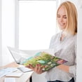 thumbnail image 6 of Haosy 2 Pack Hardcover 3 Ring Binder 1.5 Inch Ring Decorative Binder Organizer for Home School Office, Cartoon Frog Sit in Meadow Of Flower, 6 of 10