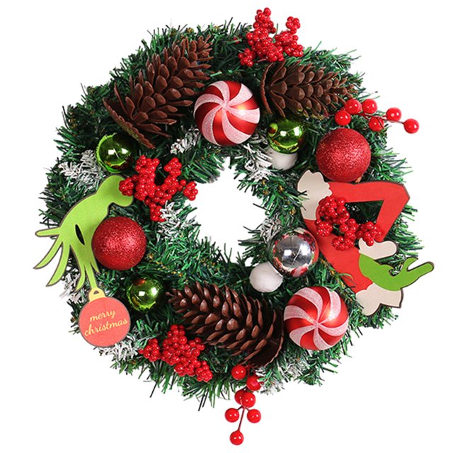 Corona Puerta Delantera Pino Navidad Artificial Del para Y Ventana
