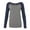 Deep Heather/ Navy, variant on Bella + Canvas Women's Sponge Fleece Wide Neck Sweatshirt B7501