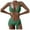 Green, variant on Women's Bikini Set, Triangle Top and Shorts, Three Piece Bathing Suit for Beach and Pool Fun with Friends