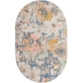 thumbnail image 2 of Rugs.com Lotus Collection Rug – 5' x 8' Oval Multi Low Rug Perfect For Living Rooms, Large Dining Rooms, Open Floorplans, 2 of 6