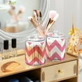 thumbnail image 6 of Pinkish V Lines Translucent Plastic Cans Storage Canisters with Lid Set of 2, 6 of 7
