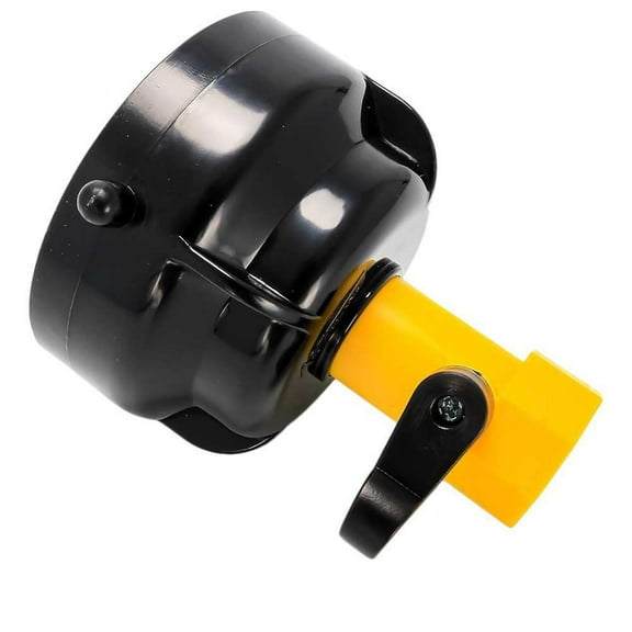 Camco RV Sewer Hose Rinse Cap - Shut-Off Valve, Locks to Bayonet Fitting - Model 39533