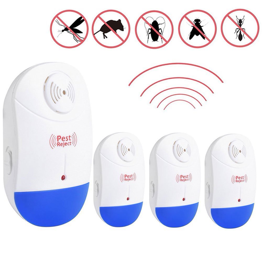 4Pack Ultrasonic Pest Repellent,Epress Electronic Plug In Pest Control Repeller with LED Light