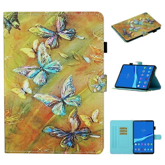 Galaxy Tab A8 10.5 Inch Case, PU Leather Folio Multiple Stand Smart Protective Wallet Case with Auto Sleep/Wake Feature for Samsung Galaxy Tab A8 10.5 Inch 2022 (SM-X200/X205/X207), Retro Butterfly