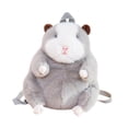 thumbnail image 2 of Mochila de peluche de conejillo de indias, creativa y divertida bolsa de viaje hecha a mano para niños al aire libre. Gris, 2 of 9