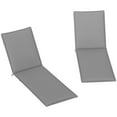 thumbnail image 2 of Outsunny Outdoor Lounge Chair Cushion Set of 2, Foldable Patio Chaise Lounge Cushion Set, 76" x 23", Gray, 2 of 9