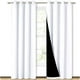 thumbnail image 1 of Cortinas para ventanas NICETOWN 100% opacas 2 paneles blancas, 1 of 1