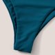 thumbnail image 4 of Traje de baño para mujer, talle alto, correa para un solo hombro, transpirable, elástico, simple, elegante, trajes de baño divididos para fiestas en la playa, verde oscuro S, 4 of 7
