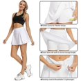 thumbnail image 4 of Women's Tennis Skirt Lightweight Pleated Athletic Skorts Sports Golf Running Mini Skirt With Pockets And Shorts, 4 of 4
