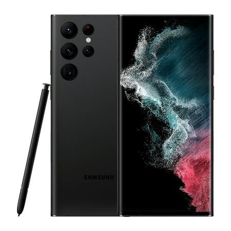 Straight Talk Samsung Galaxy S22 Ultra, 128GB, Black- Prepaid Smartphone [Locked to Straight Talk]