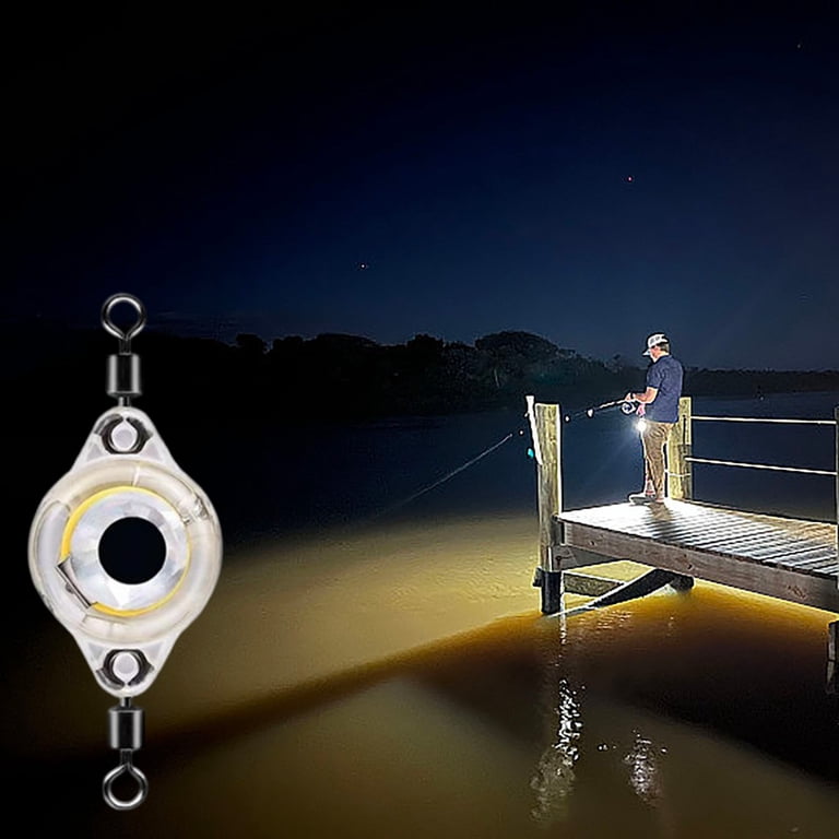 deep ocean fish light lure Underwater Fishing Light, 4pcs Drop LED Fishing Waterproof LED Fishing Light Night Flashing Fishing Light Attractants Bait Lure Lamp Tools for Attracting Bait Lures 4.7inch 6.7inch Fish Species 3-Pack Underwater LED Fish Attractor