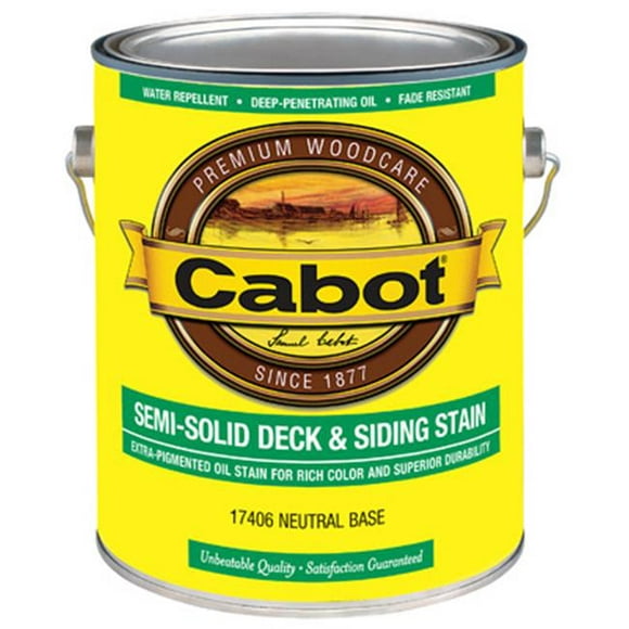 Cabot Samuel 17406-07 Gallon Neutral Base Semi-Solid Deck & Siding Stain - Pack of 4