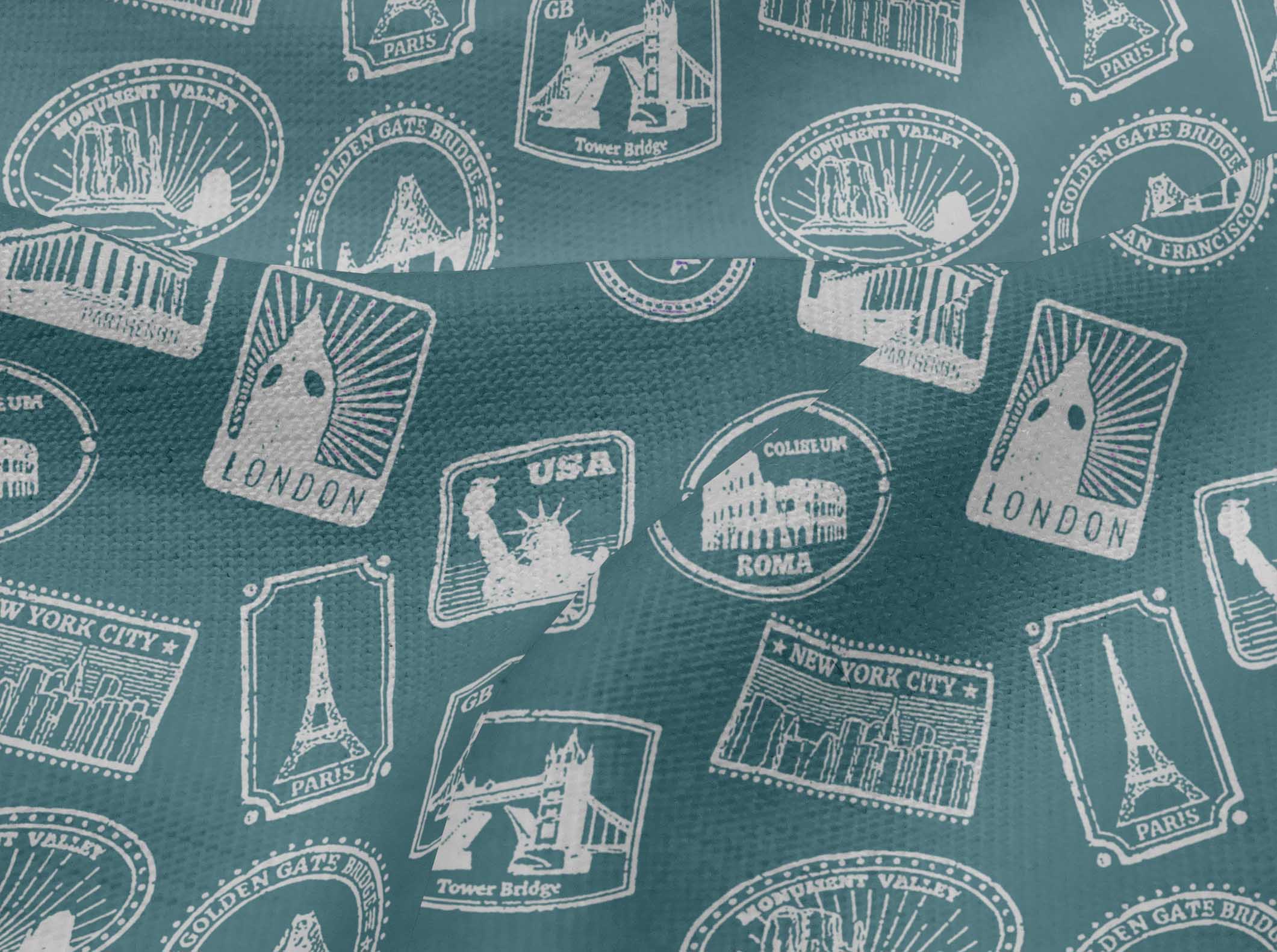 oneOone Viscose Jersey Dusty Teal Green Fabric Travel Quilting Supplies Print Sewing Fabric By The Yard 60 Inch Wide
