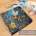thumbnail image 5 of Photo Album 11.8x11.2 Inch Leather Cover Photo Book Scrapbooking Albums for Weddings Birthdays Anniversaries Yellow Flowers and Bee, 5 of 9