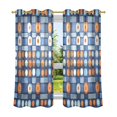 thumbnail image 6 of Yayeee Window Curtains Light Filtering 63"x42" Grommet Panel Pair Home Living Room Decor, Modern Color Circle, 6 of 7
