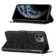 thumbnail image 3 of Dteck iPhone 11 Pro Case, Butterfly Patterned Wallet Case, Magnetic Hand Strap Credit Card Holder Slots Synthetic Leather Kickstand Protective Cover For iPhone 11 Pro, Black, 3 of 10