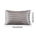 thumbnail image 3 of Linnome Summer Satin Pillowcase Striped Envelope Style for Dormitory Bedding 20.07x29.92in Gray, 3 of 6