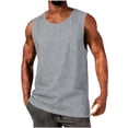 thumbnail image 2 of Xdegoge Tank Tops for Men Crewneck Sleeveless Casual Everyday Athletic Gym Workout Relaxed Fit Solid Basic Plain Design Soft Lightweight Breathable Summer Spring Tops, 2 of 7