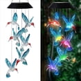 thumbnail image 4 of 3X Colibrí Alimentado por Energía Solar - Luz Que de Color - Decoración de Jardín Al Aire Libre, Colibrí Azul, 4 of 4