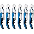 thumbnail image 1 of 6Pcs 5" Wine Openers Waiter Corkscrew Professional Red Wine Bottle Opener Double Hinged with Foil Cutter for Servers Bartender, Blue, 1 of 5