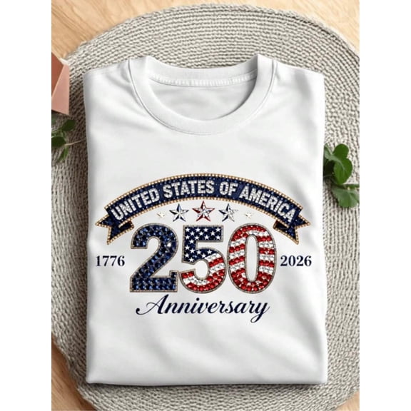 Women’s 250th Anniversary Graphic T-shirt – Patriotic Short Sleeve Cotton Tee, USA 1776-2026 Retro Summer Casual Top