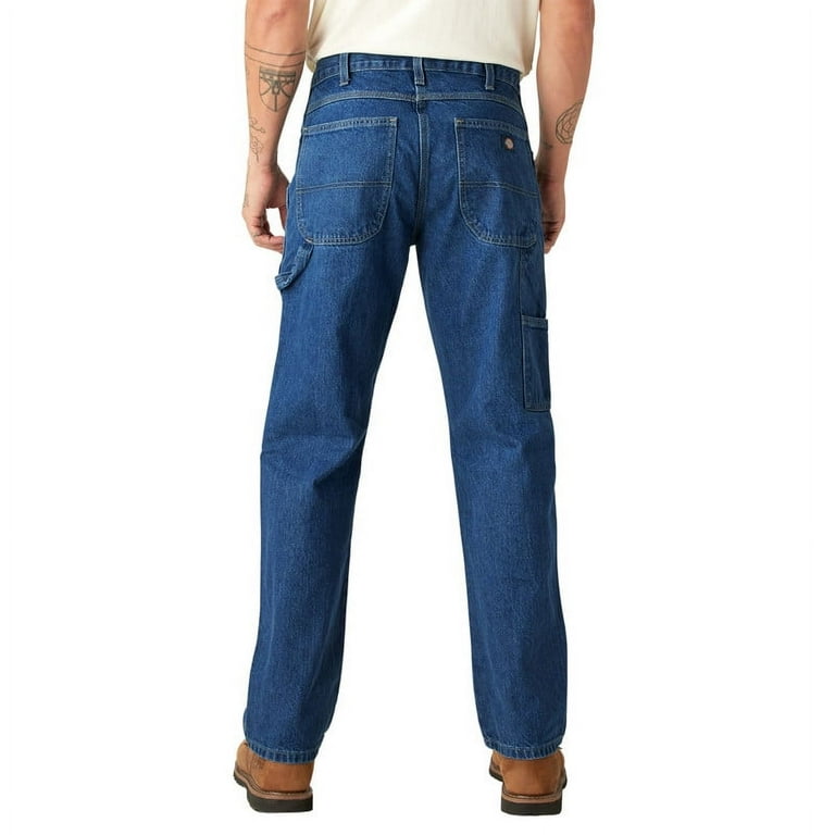Dickies Mens Utility Work Denim - Relaxed Fit Carpenter Jean