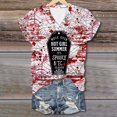 thumbnail image 2 of YDLCAFD Pâques Mode Décontractée Haut Col T-Shirts Été Manches Courtes Imprimés T-Shirts Haut, 2 of 3
