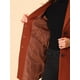 thumbnail image 5 of Abrigo de mujer INSPIRE CHIC de color sólido con solapa muesca y un solo botón, abrigo de invierno en rojo ladrillo, talla M, 5 of 6
