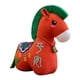thumbnail image 2 of Mascota de recuerdo de caballo de peluche de Año Nuevo chino con cascabel y cola de borla Verde oscuro rojo 12cm, 2 of 7