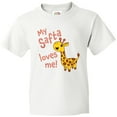 thumbnail image 3 of Inktastic My Safta Loves me- cute giraffe Youth T-Shirt, 3 of 5