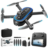1080P Camera Drone with Brushless Motor, 4.9'' Screen Remote, Under 250g No Registration, 360° Obstacle Avoidance, Altitude Hold, Gesture Control, Carrying Case for Kids Adults