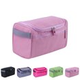 thumbnail image 3 of HYOOG Travel Toiletry Bag, Dopp Kit Organizer With Hook, Women Storage Shower Bag, Cosmetic Pouch Holder 9.9”Lx5.1”Wx5.1”H (PINK), 3 of 7