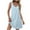 Light Blue, variant on Giftesty Summer Dresses for Women Casual with Pockets Summer Dress Solid Color V-Neck Mini Dresses