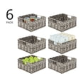 thumbnail image 2 of mDesign Woven Plastic Kitchen Pantry Storage Bin Basket - 6 Pack - Gray Ombre, 2 of 10