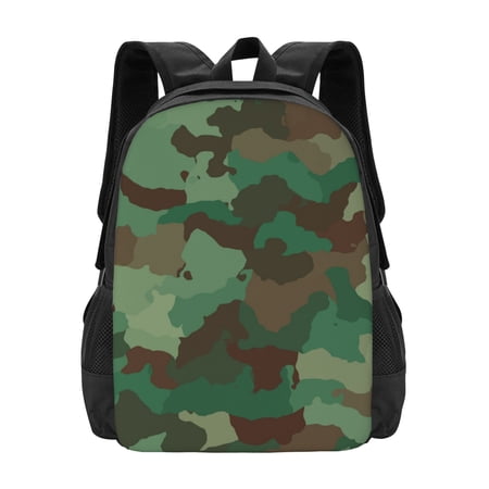 DouZhe Lightweight Backpack, Travel Outdoor Hiking Bag School Bookbag Casual Daypack Abstract Camouflage Texture Prints Backpacks for Women Men
