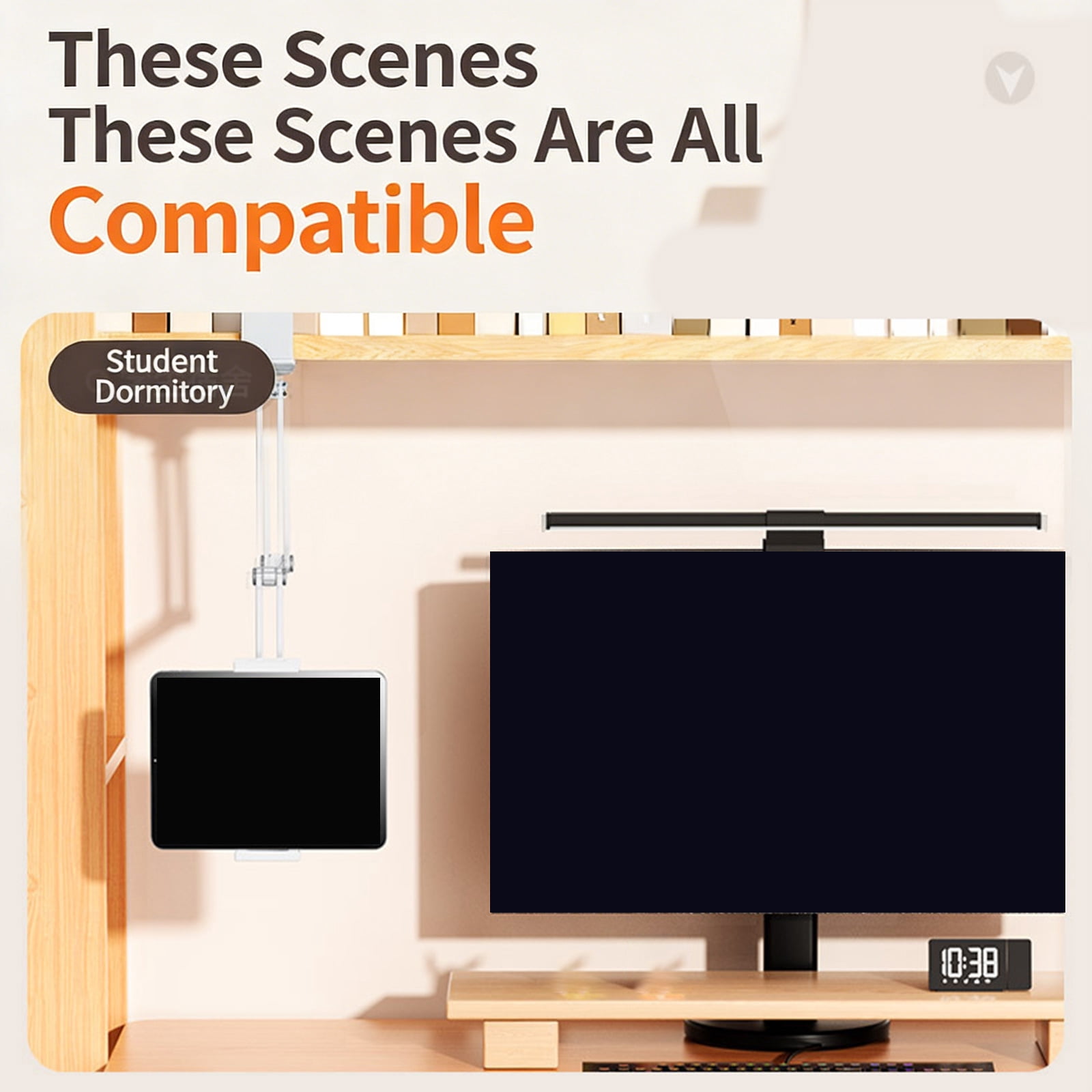 Portable Aluminum Alloy Phone Stand Foldable Design 4 Axises Heights Adjustment and Rotating Base For 4 to 13inch Devices