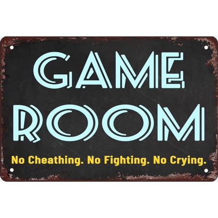 Game Room Sign – Gamer Gifts For Kids Room Decor Metal Tin Signs Funny Gamer Sign For Gaming Room Wall Door Decor Gift For Teen Boy Boyfriend Size: 8 x 12 inch