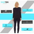 thumbnail image 4 of Bodtek Womens Crew Neck Long Johns Base Layer Set (Navy Large), 4 of 5