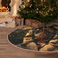 thumbnail image 4 of Salouo Flower Field Poodle Christmas Tree Skirt 48" Farmhouse Christmas Decorations Snowman Xmas Tree Skirt Tree Mat for Holiday Party Decor, 4 of 8