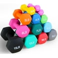 thumbnail image 5 of Balancefrom Neoprene Coated Dumbbell, Hand Weight Set of 2, Multiple Weight Color Dumbbells, Anti-roll, Hex Shape Dumbbells, Home Gym Equipment Workouts, Strength Training Weight, 10 LB, Pair, 5 of 5