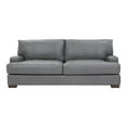 thumbnail image 3 of Bowery Hill Contemporary Geuine Leather & Hardwood Sofa in Gray, 3 of 3