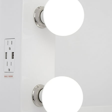 Impressions Hollywood Iconic Premiere Pro Makeup Mirror With Fifteen Frosted Led Bulbs Touchpro Vanity Bluetooth Speakers And Usb Power Ports Com Impressions Hollywood Iconic Premiere, Hollywood Iconic Premiere Pro Vanity Mirror With Bluetooth Speakers